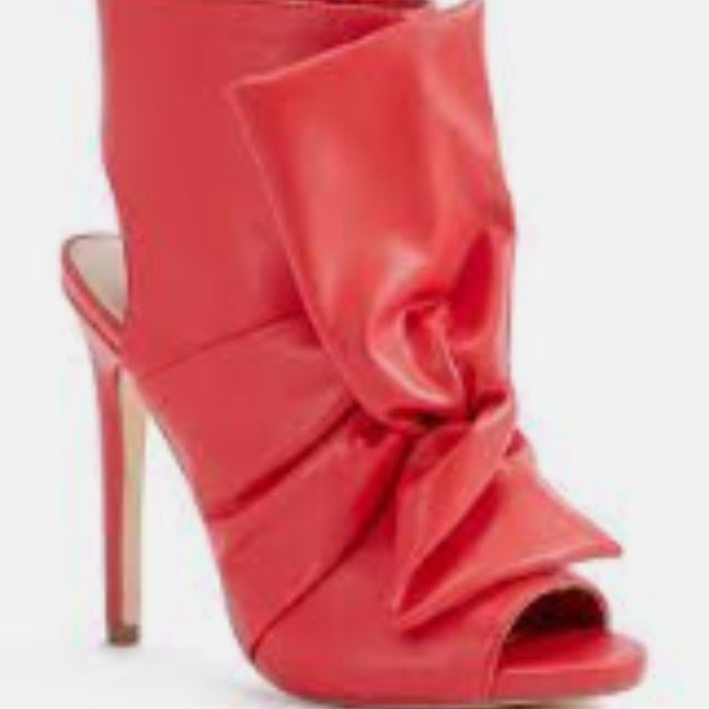 2/$35   Red Peep-toe bootie, 7.5 'divine'